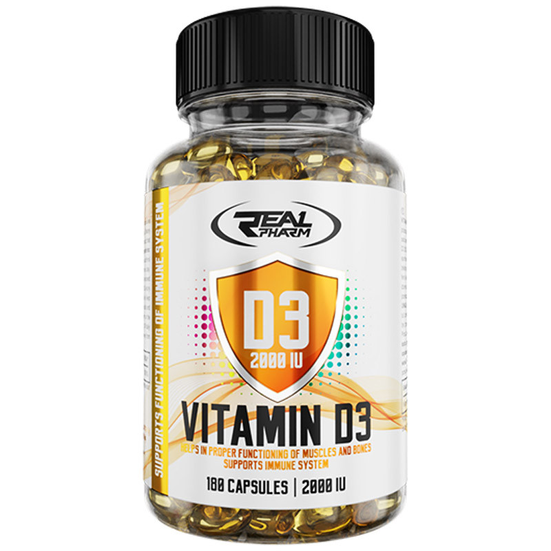 REAL PHARM Vitamin D3 2000 IU 180caps