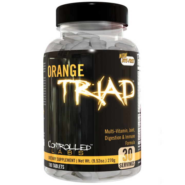 Orange Triad 180 tabletek, Controlled Labs - kompleks niezbędnych witamin i minerałów oraz wspierający stawy!