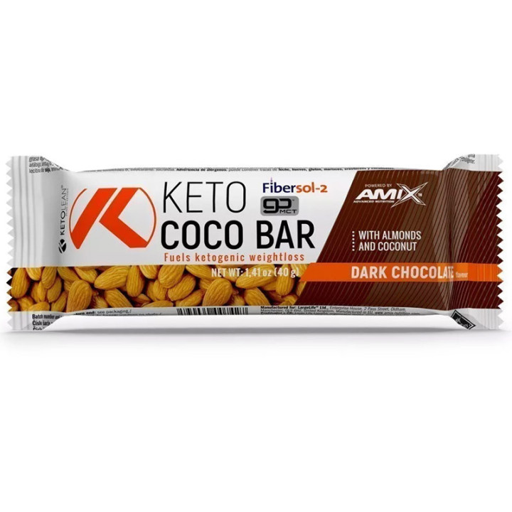 KetoLean Keto Coco Bar 40g, Amix – pyszny batonik stworzony specjalnie dla ketogeników!