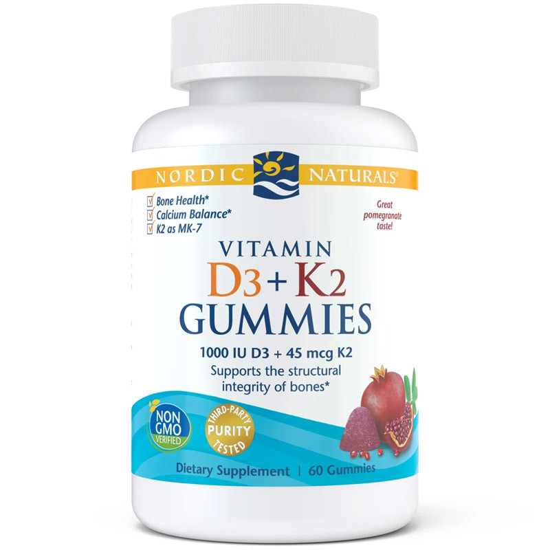 NORDIC NATURALS Vitamin D3+K2 Gummies 60gummies