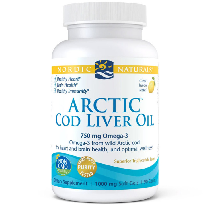 Arctic Cod Liver Oil 90 kapsułek, Nordic Naturals – mocne serce!