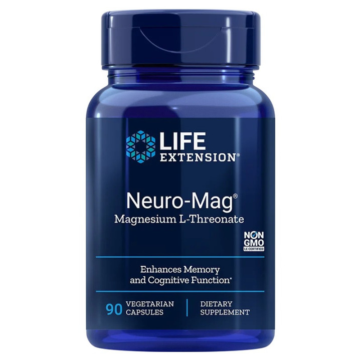 Neuro-Mag Magnesium L-Threonate 90 kapsułek, Life Extension – magnez wspierający utrzymanie prawidłowych funkcji poznawczych!