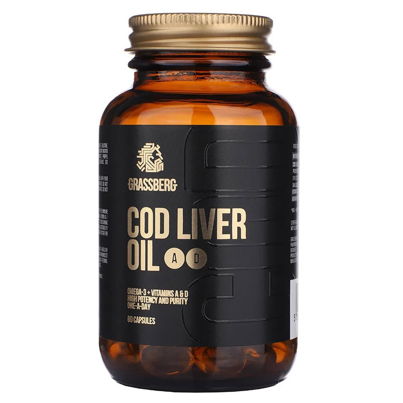 GRASSBERG Cod Liver Oil A D 60caps