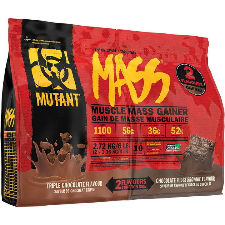 Mass Dual Bag 2x1360g, Mutant – gainer w dwóch smakach!