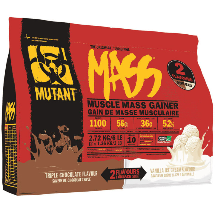 Mass Dual Bag 2x1360g, Mutant – gainer w dwóch smakach!