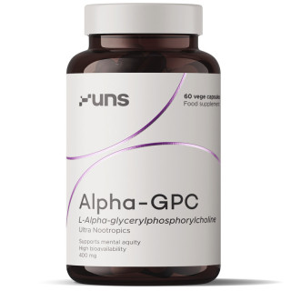 Alpha-GPC 60 wegańskich kapsułek, UNS – wsparcie funkcji kognitywnych!