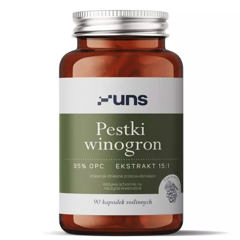UNS Pestki Winogron 95% Opc Ekstrakt 15:1 90vegcaps