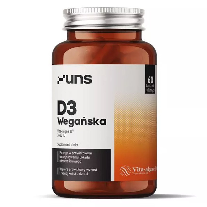 D3 Wegańska 60 kapsułek, UNS – witamina D3 specjalnie dla wegan!