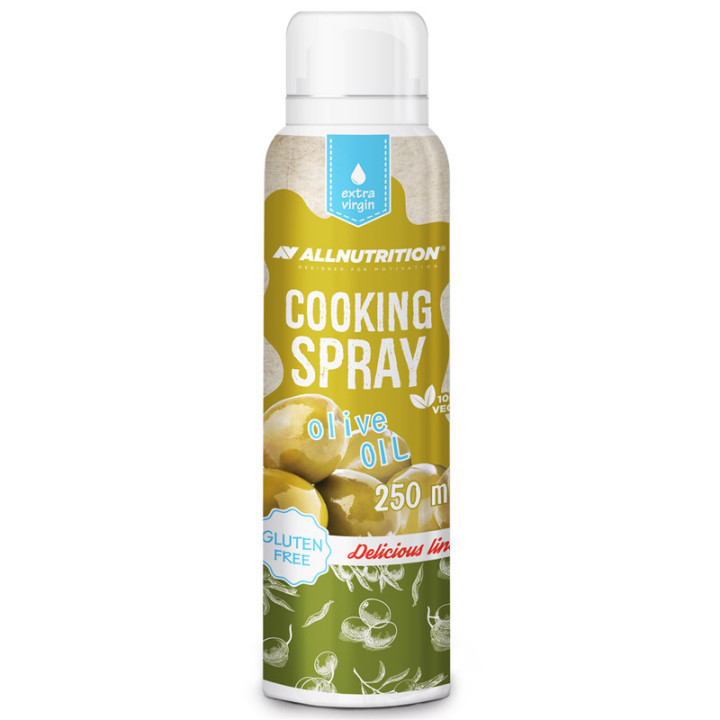 Cooking Spray Olive Oil 250ml, Allnutrition – oliwa z oliwek w sprayu!