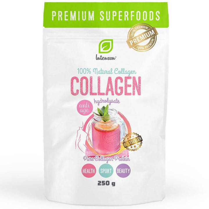 100% Natural Collagen Kolagen Hydrolizat 250g, Intenson – dla aktywnych i nie tylko!