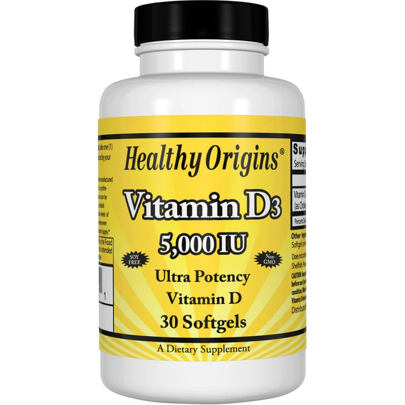 HEALTHY ORIGINS Vitamin D3 5,000 IU 30caps