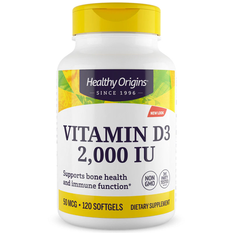 HEALTHY ORIGINS Vitamin D3 2,000 IU 120caps