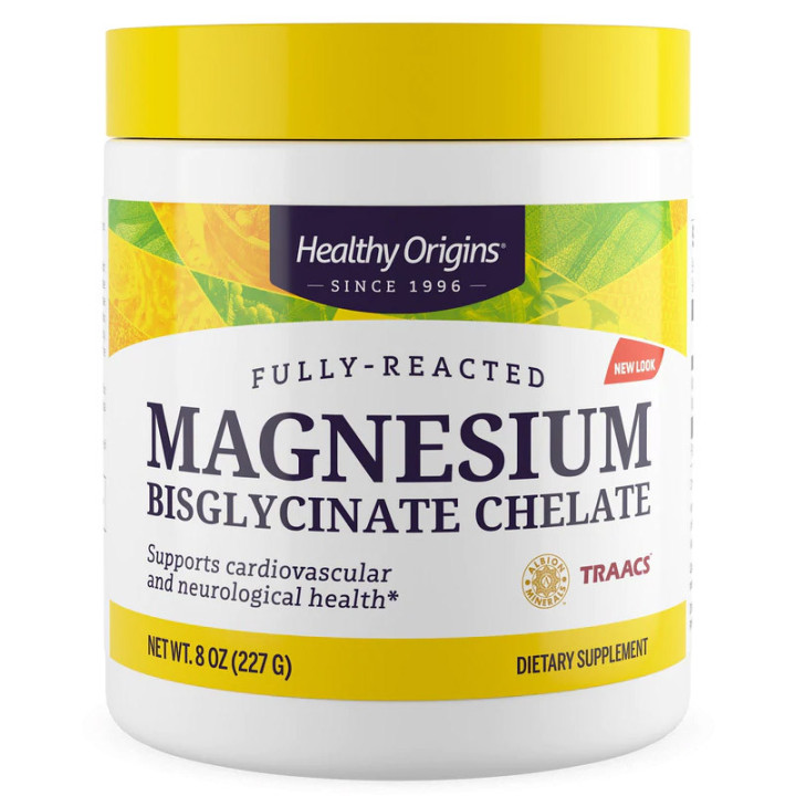 Magnesium Bisglycinate Chelate 227g,Healthy Origins – na układ nerwowy