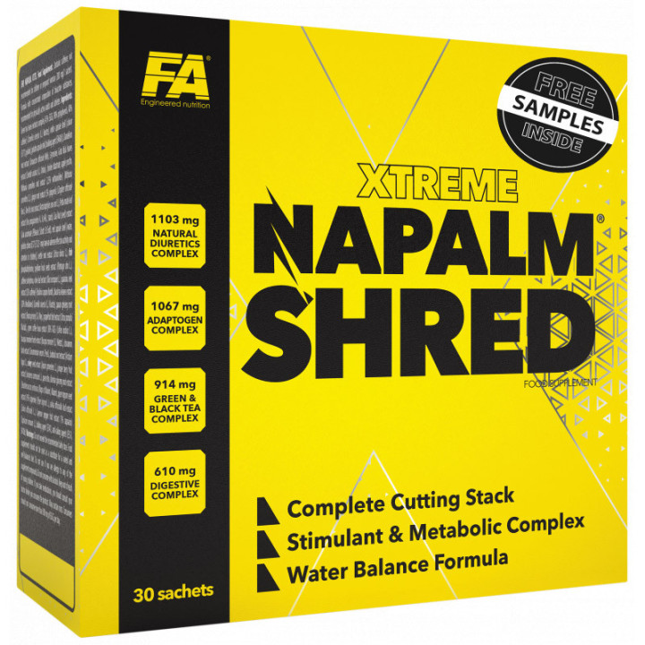 Xtreme Napalm Shred 30 saszetek, FA – nieocenione wsparcie w redukcji!