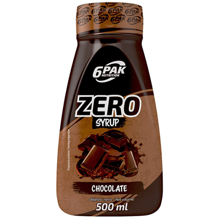 Zero Syrup Chocolate 500ml, 6Pak Nutrition – pyszny sos bez kalorii!