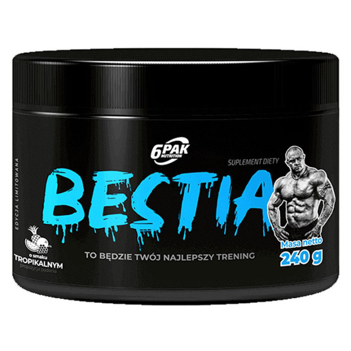 Bestia 240g, 6Pak Nutrition – idealny produkt przy ciężkich treningach