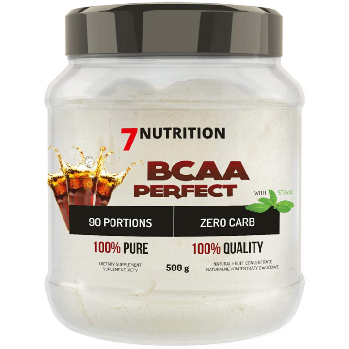BCAA Perfect 500g, 7Nutrition – regeneracja,ochrona przed katabolizmem