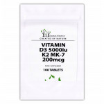 FOREST VITAMIN Vitamin D3 5000IU K2 MK-7 200mcg 100tabs