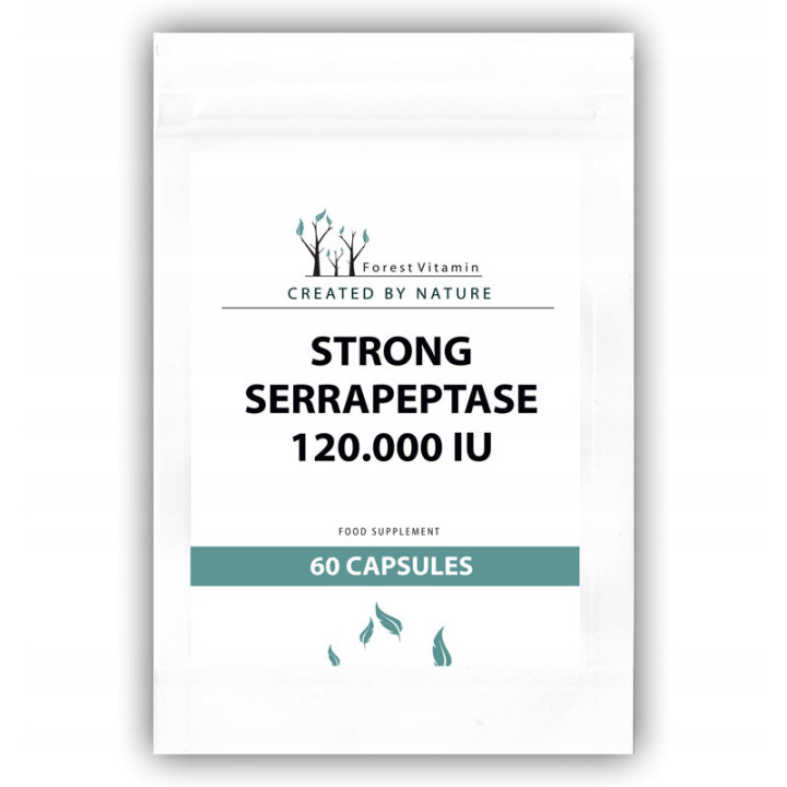 Strong Serrapeptase 120.000 IU 60, Forest Vitamin – wspiera zdrowie!