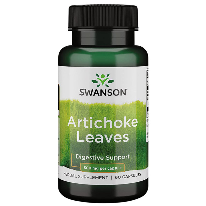 Artichoke Leaves 60 kapsułek, Swanson – karczoch w kapsułkach wspierający zdrowie wątroby oraz produkcję soków żółciowych!