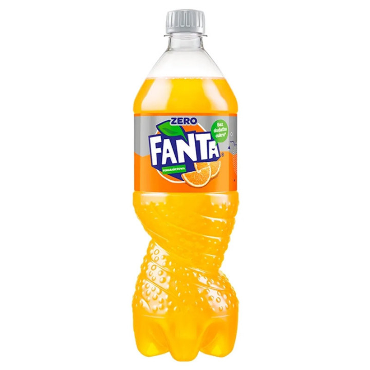 Fanta Zero Cukru 850ml, Fanta – kultowy smak Fanty bez zbędnych kalorii i konserwantów!
