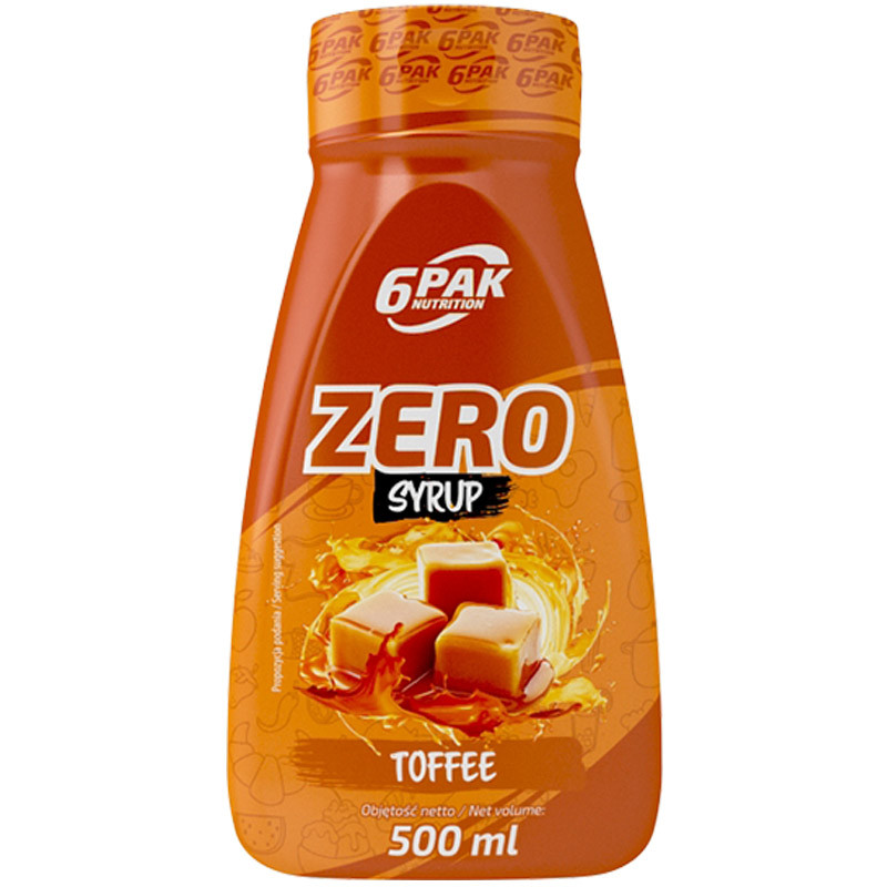 6PAK Nutrition Zero Syrup Toffee 500ml