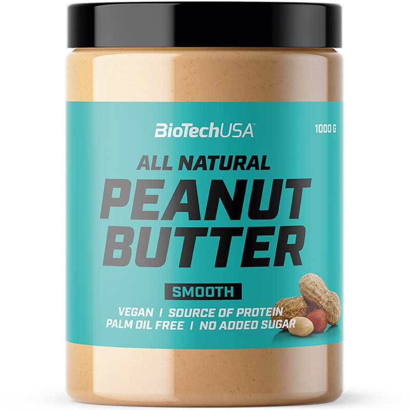 Biotech USA All Natural Peanut Butter Smooth 1000g MASŁO ORZECHOWE