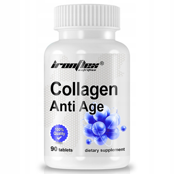 Collagen Anti Age 90 tabletek, IronFlex – poprawia wygląd skóry!