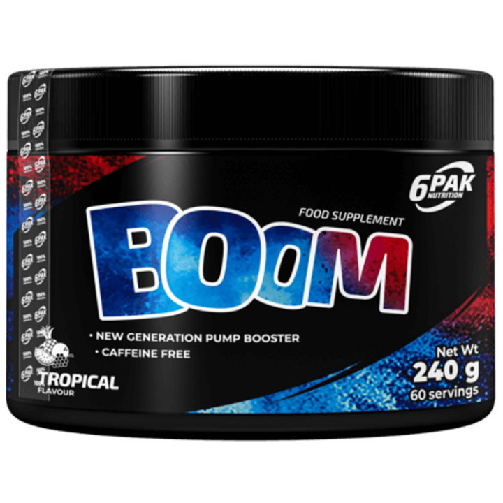 Boom 240g, 6Pak Nutrition – niesamowita pompa mięśniowa na treningu!