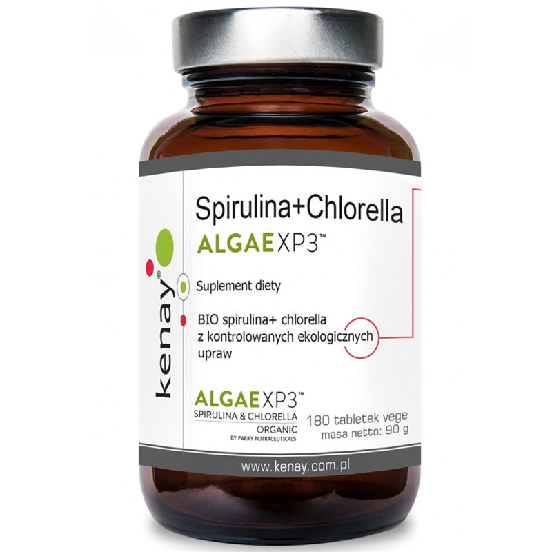 Kenay Spirulina+Chlorella ALGAEXP3 180vegtabs