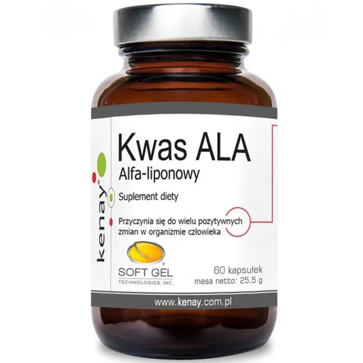 Kwas ALA Alfa-Liponowy 60, Kenay – właściwości antyoksydacyjne!