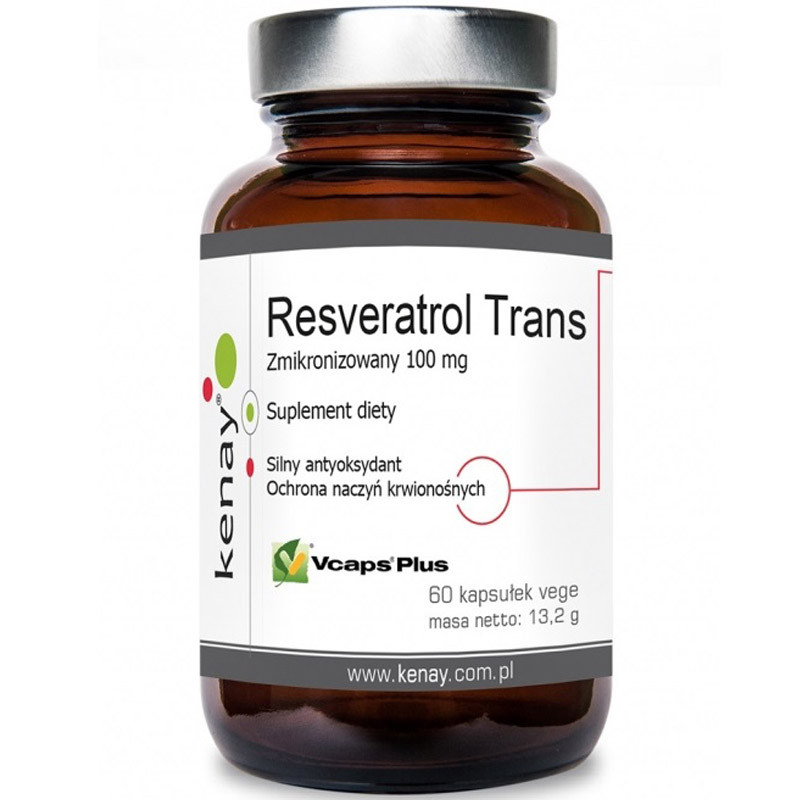 Kenay Resveratrol Trans Zmikronizowany 100mg 60vegcaps