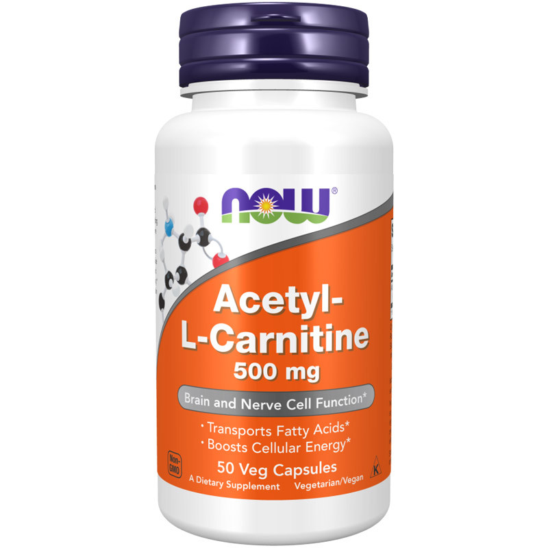 NOW Acetyl-L-Carnitine 500mg 50vegcaps