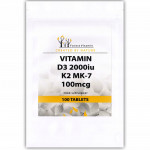 FOREST VITAMIN Vitamin D3 2000IU K2 MK-7 100mcg 100tabs