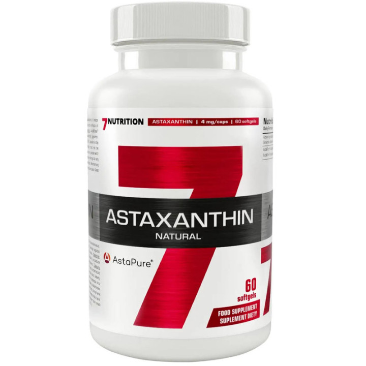 Astaxanthin 60 kapsułek żelowych, 7Nutrition – AstaPure 4mg z alg!