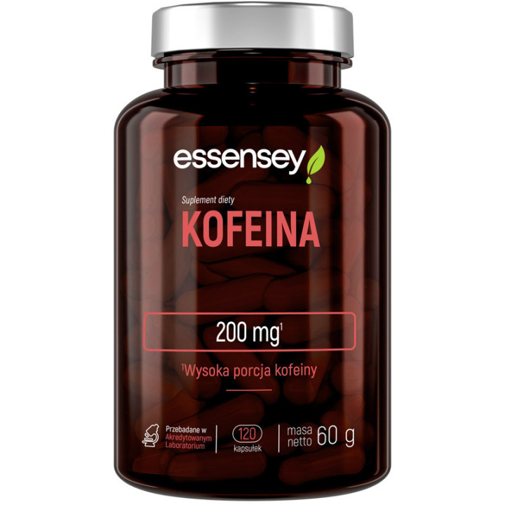 Kofeina 200mg 120 kapsułek, Essensey – zyskaj energię do działania!