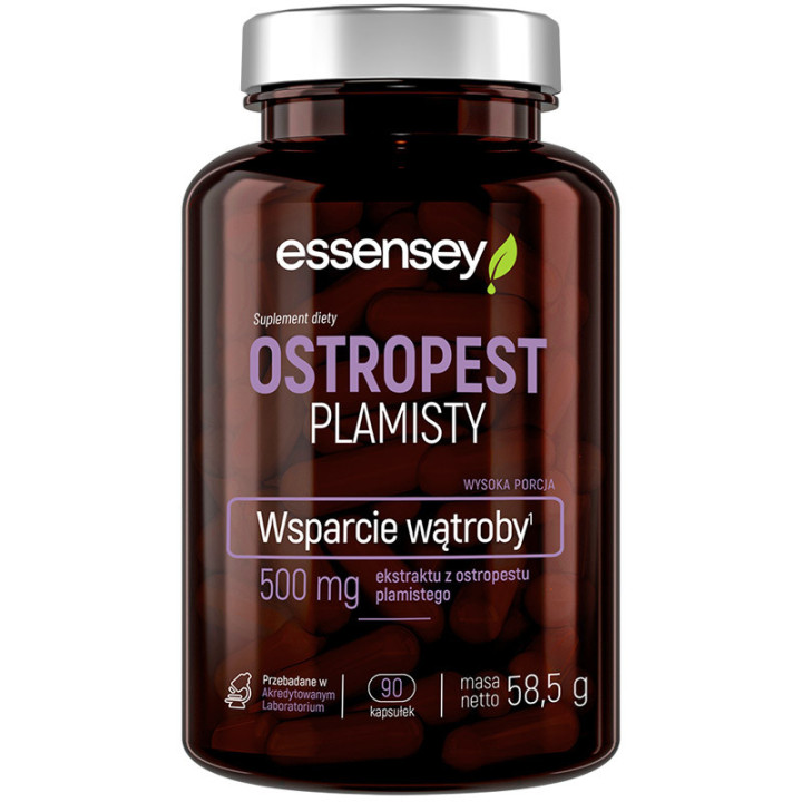 Ostropest Plamisty 500mg 90 kapsułek, Essensey – wsparcie wątroby!