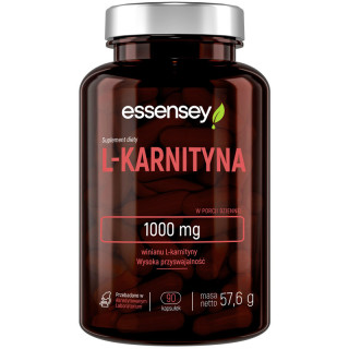 L-Karnityna 1000mg 90, Essensey – pomaga w redukcji tkanki tłuszczowej
