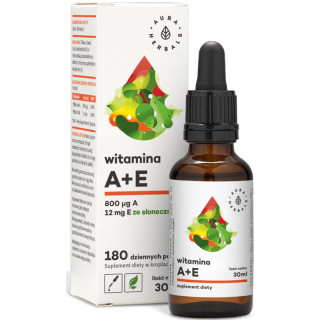 Witamina A+E 30ml, Aura Herbals – witamina A i E w wygodnej formie!
