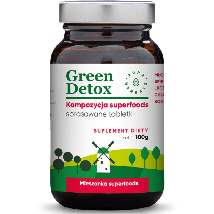 Green Detox 72 tabletek, Aura Herbals – dla oczyszczenia organizmu!