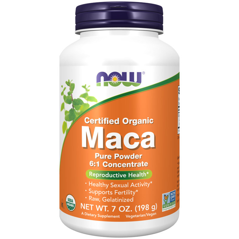 NOW Certified Organic Maca Pure Powder 6:1 Concentrate 198g