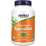 NOW Certified Organic Spirulina 500mg 500tabs