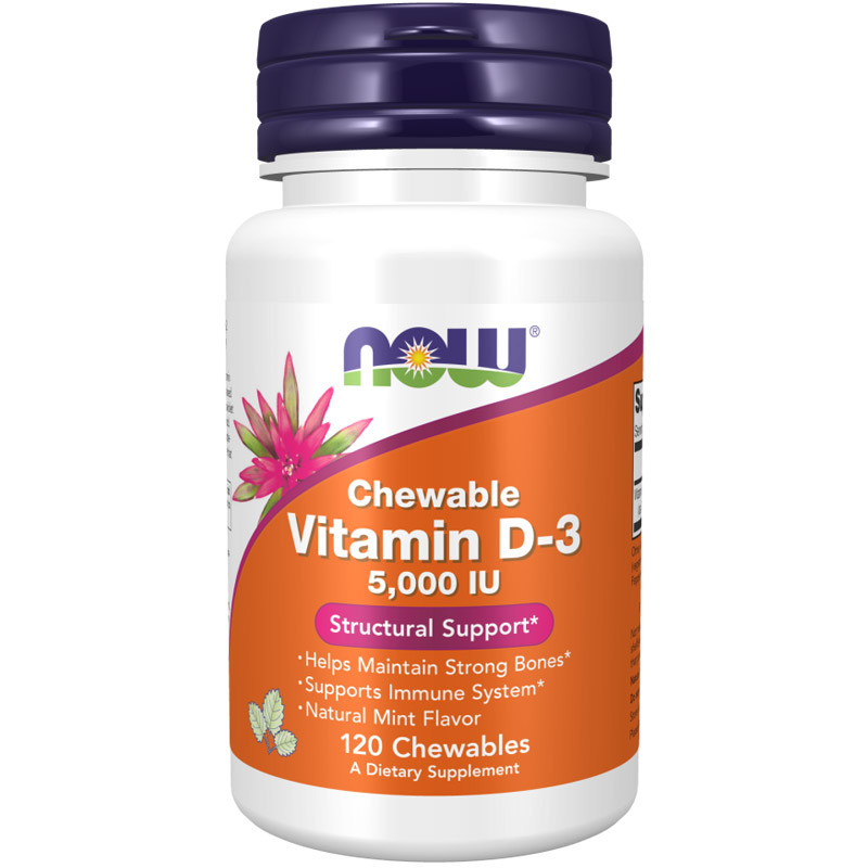 NOW Chewable Vitamin D-3 5,000 IU 120tabs