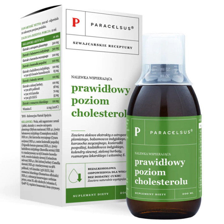 Nalewka Na Choelsterol 200ml, Paracelsus – prawidłowy cholesterol!