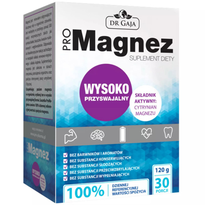 Pro Magnez 30 saszetek, Dr Gaja – uzupełnij magnez w swojej diecie!