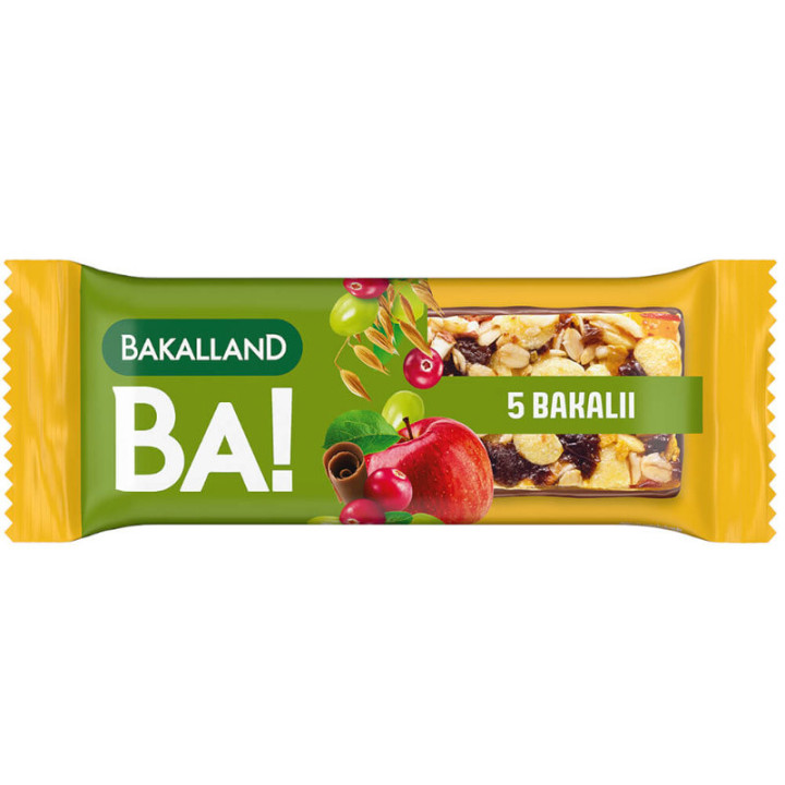 BA! Baton Zbożowy 5 Bakalii 40g, Bakalland – przekąska z bakalami!