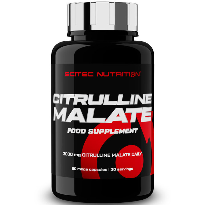 Citrulline Malate 90 kapsułek, Scitec – jabłczan cytruliny zwiększający przepływ krwi oraz zwiększający wydolność tlenową!