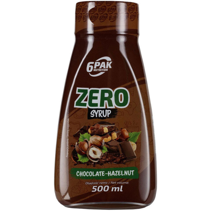 Zero Syrup Chocolate-Hazelnut 500ml, 6Pak Nutrition – sos na redukcje!