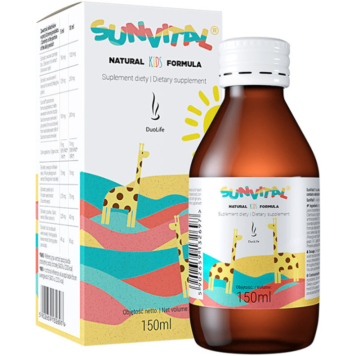 Sunvital Natural Kids Formula 150ml, DuoLife – odporność dla dzieci!