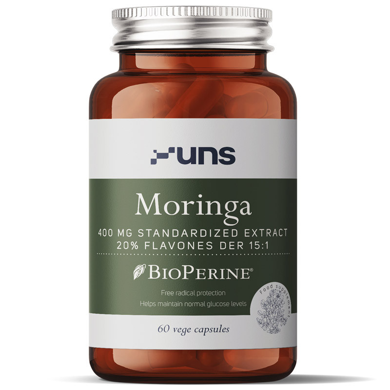 UNS Moringa 400mg Standardized Extract 20% Flavones Der 15:1 60vegcaps
